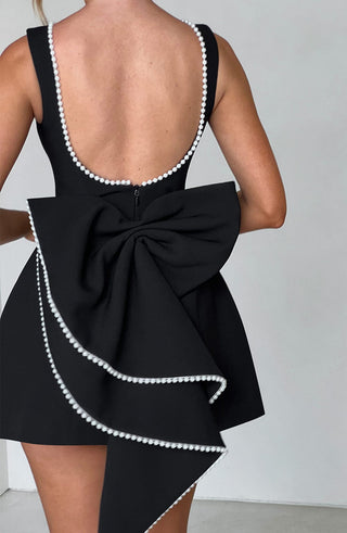 Carrie Mini Dress - Black - glavon