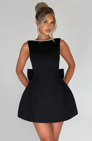 Carrie Mini Dress - Black - glavon