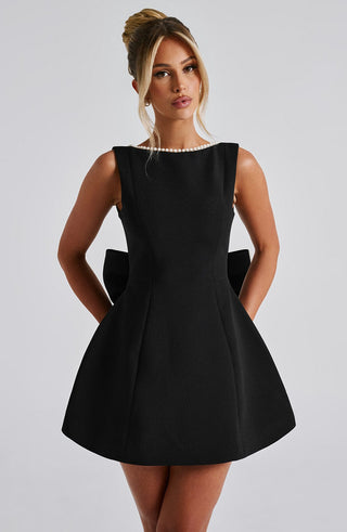 Carrie Mini Dress - Black - glavon