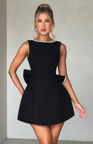 Carrie Mini Dress - Black - glavon