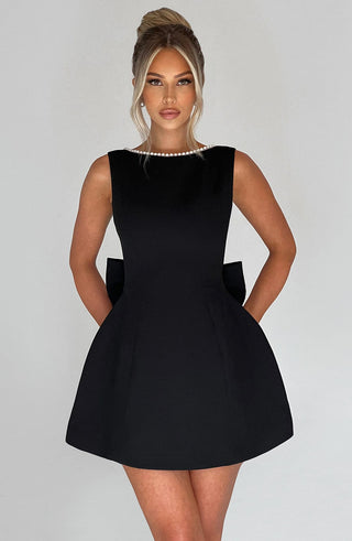 Carrie Mini Dress - Black - glavon