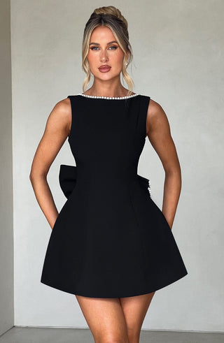 Carrie Mini Dress - Black - glavon