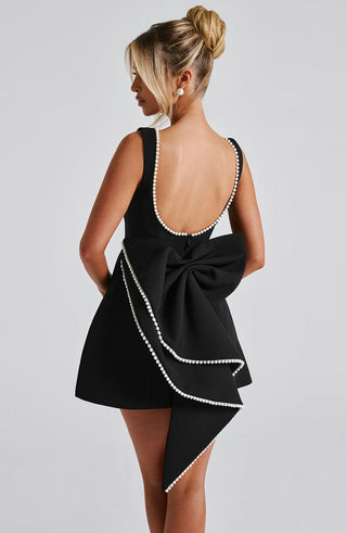 Carrie Mini Dress - Black - glavon