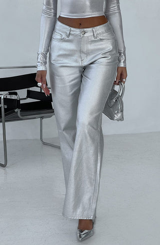 Cassidy Pant - Silver - glavon