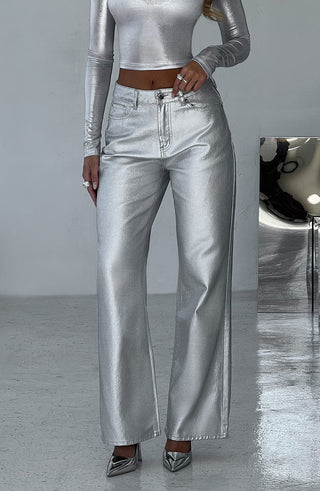 Cassidy Pant - Silver - glavon