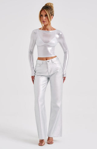 Cassidy Pant - Silver - glavon