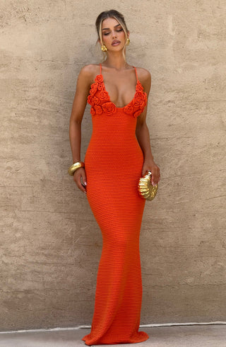 Celaena Maxi Dress - Orange - glavon