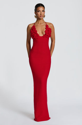 Celaena Maxi Dress - Red - glavon
