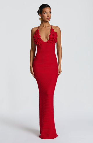 Celaena Maxi Dress - Red - glavon