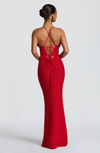 Celaena Maxi Dress - Red - glavon