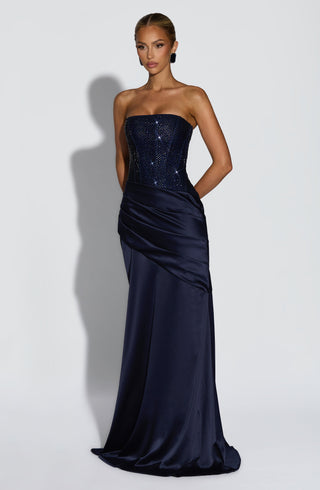 Celestia Maxi Dress - Navy - glavon