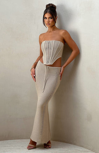Chayenne Maxi Skirt - Beige - glavon