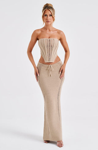 Chayenne Maxi Skirt - Beige - glavon