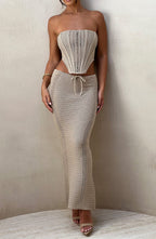 Chayenne Maxi Skirt - Beige - Napalia