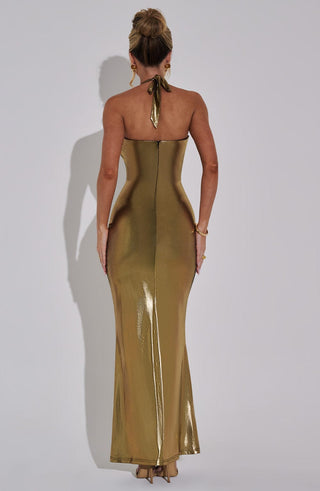 Chrishelle Maxi Dress - Gold - glavon