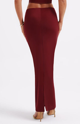 Chrishelle Maxi Skirt - Burgundy - glavon