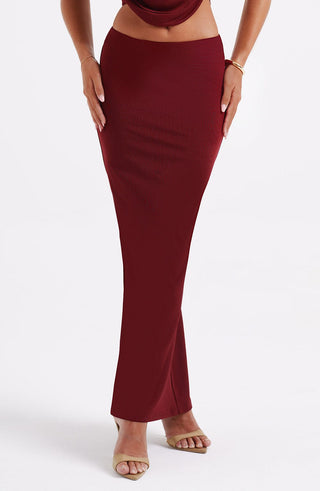 Chrishelle Maxi Skirt - Burgundy - glavon