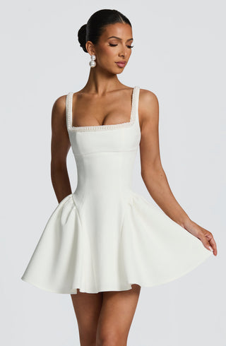Christie Mini Dress - Ivory - glavon