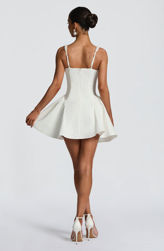 Christie Mini Dress - Ivory - glavon
