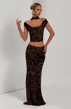 Chrysoula Maxi Skirt - Leopard Print - Napalia