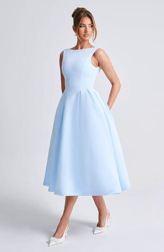 Clarabella Midi Dress - Blue - glavon