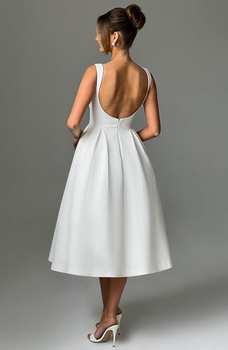 Clarabella Midi Dress - Ivory - glavon