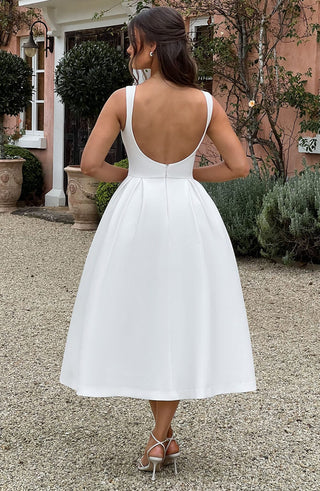 Clarabella Midi Dress - Ivory - glavon