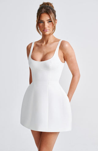 Claretta Mini Dress Ivory - glavon