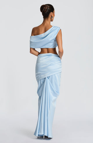 Claudette Maxi Skirt - Glacier Blue - glavon