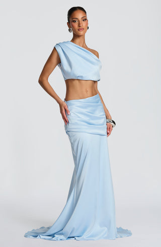 Claudette Maxi Skirt - Glacier Blue - glavon