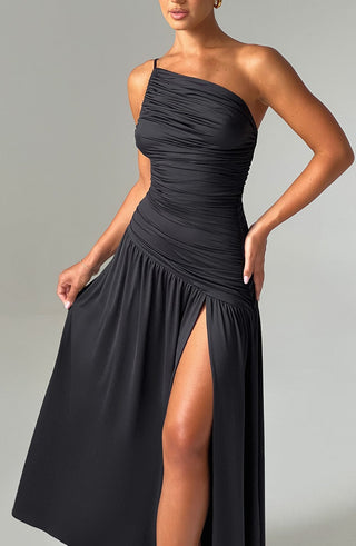 Claudia Maxi Dress - Black - glavon
