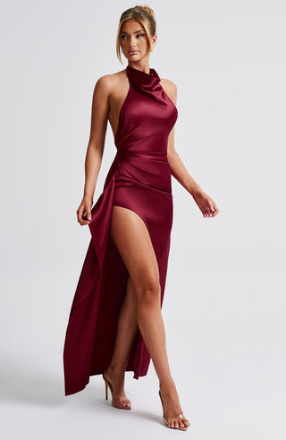 Colette Maxi Dress - Burgundy - glavon