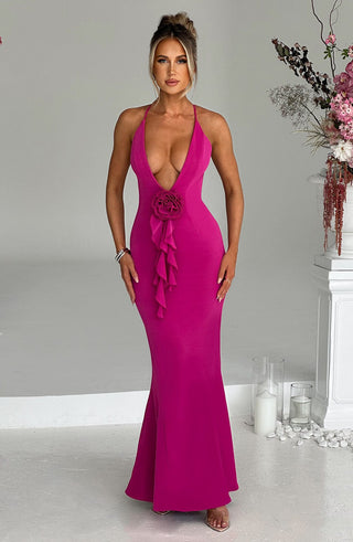 Constantina Maxi Dress - Hot Pink - glavon
