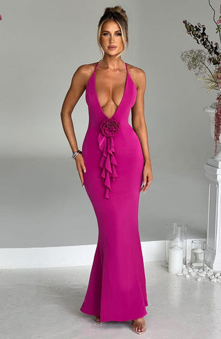 Constantina Maxi Dress - Hot Pink - glavon