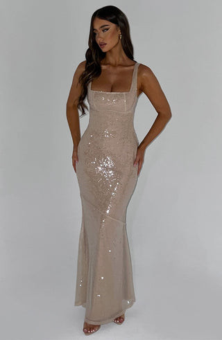 Corinne Maxi Dress - Nude - glavon