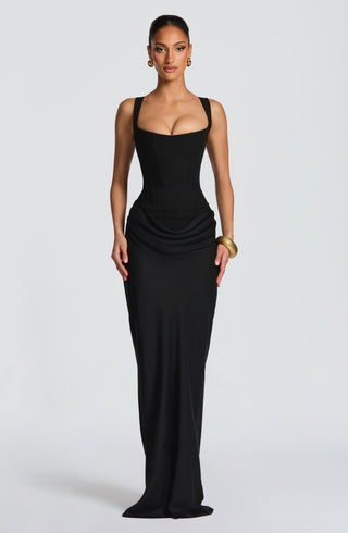 Cornelia Maxi Dress - Black - glavon