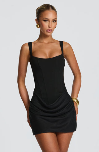 Cornelia Mini Dress - Black - glavon