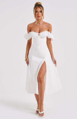 Courtney Midi Dress - Ivory - glavon