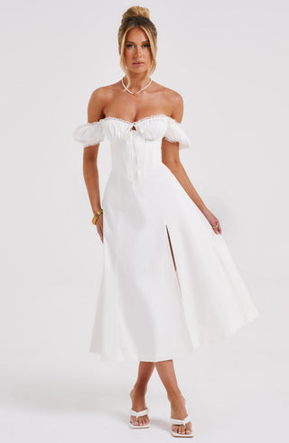 Courtney Midi Dress - Ivory - glavon