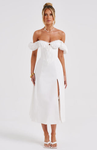 Courtney Midi Dress - Ivory - glavon