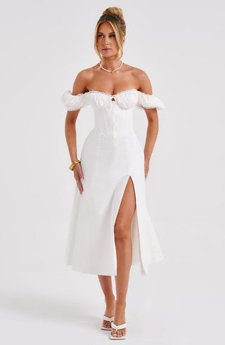 Courtney Midi Dress - Ivory - glavon