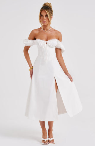 Courtney Midi Dress - Ivory - glavon