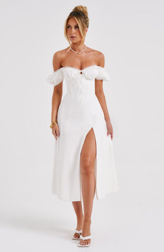 Courtney Midi Dress - Ivory - glavon