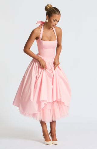 Cressida Midi Dress - Blush - glavon