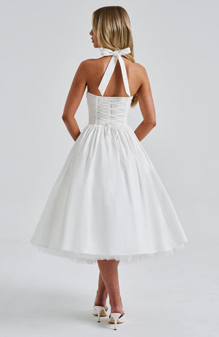 Cressida Midi Dress - Ivory - glavon