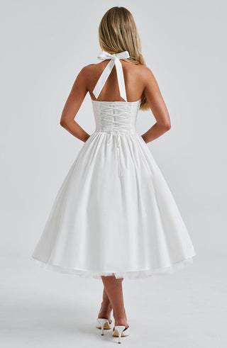 Cressida Midi Dress - Ivory - glavon