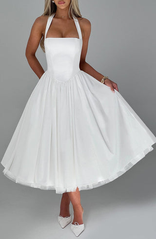 Cressida Midi Dress - Ivory - glavon