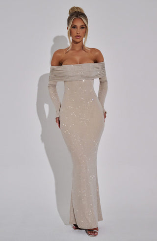 Cyprus Maxi Dress - Nude - glavon