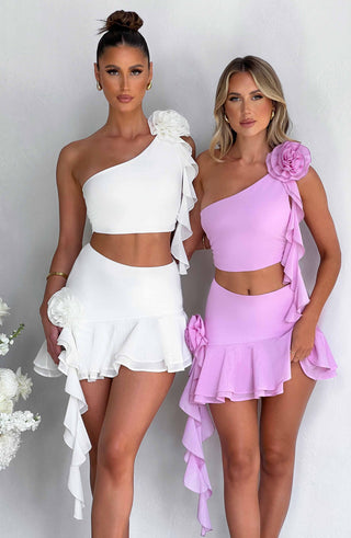 Daina Mini Skirt - Pink - glavon