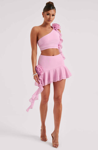 Daina Mini Skirt - Pink - glavon